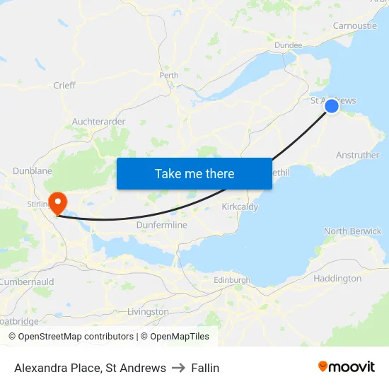 Alexandra Place, St Andrews to Fallin map