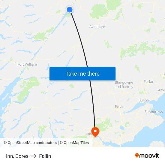 Inn, Dores to Fallin map