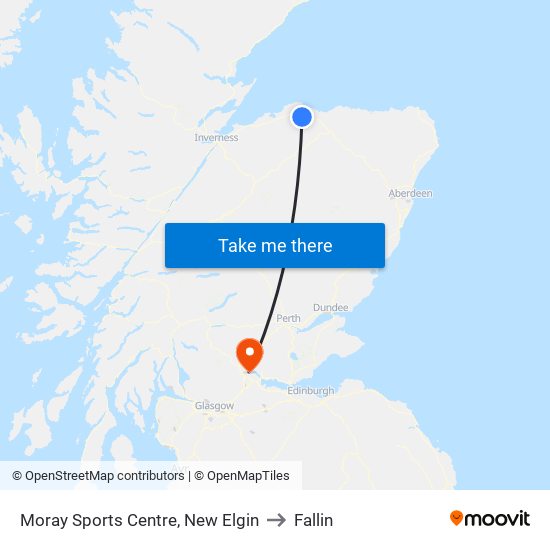 Moray Sports Centre, New Elgin to Fallin map
