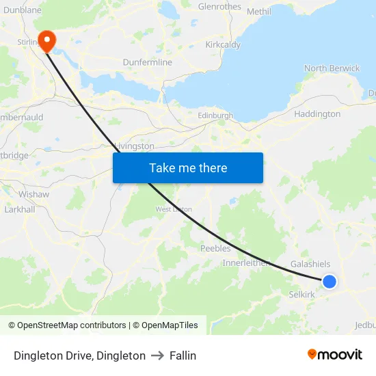 Dingleton Drive, Dingleton to Fallin map