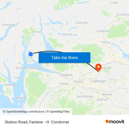 Station Road, Faslane to Condorrat map