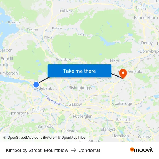 Kimberley Street, Mountblow to Condorrat map