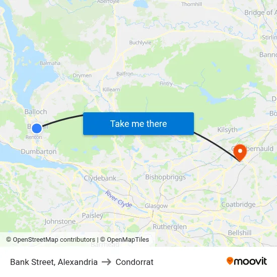 Bank Street, Alexandria to Condorrat map