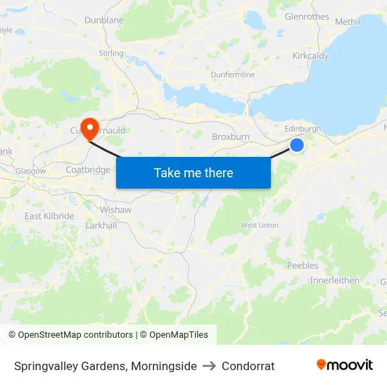 Springvalley Gardens, Morningside to Condorrat map