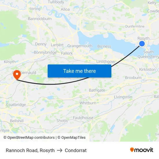 Rannoch Road, Rosyth to Condorrat map