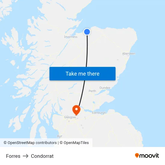 Forres to Condorrat map