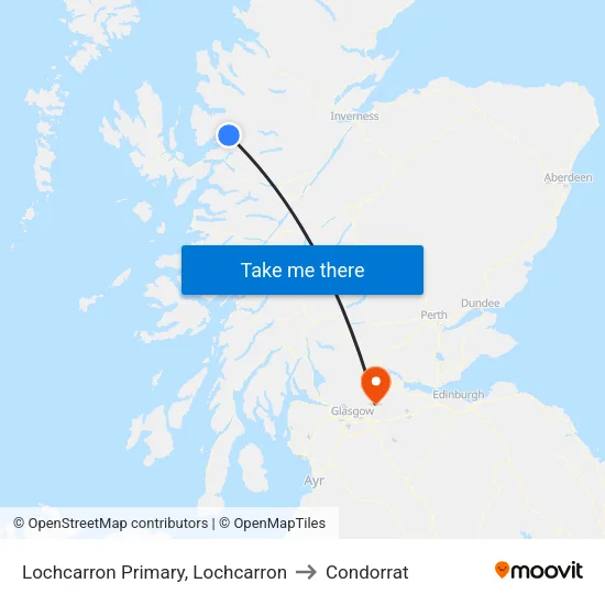 Lochcarron Primary, Lochcarron to Condorrat map