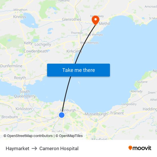 Haymarket to Cameron Hospital map