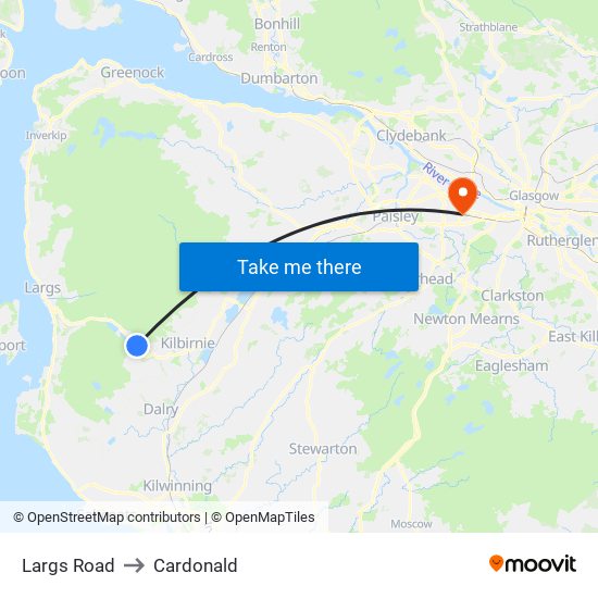 Largs Road to Cardonald map