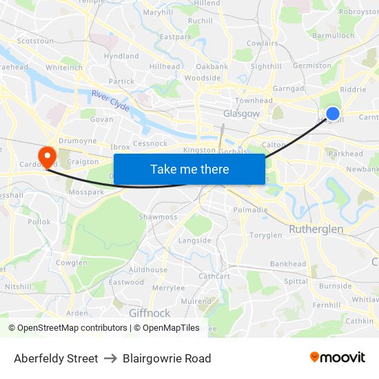 Aberfeldy Street to Blairgowrie Road map