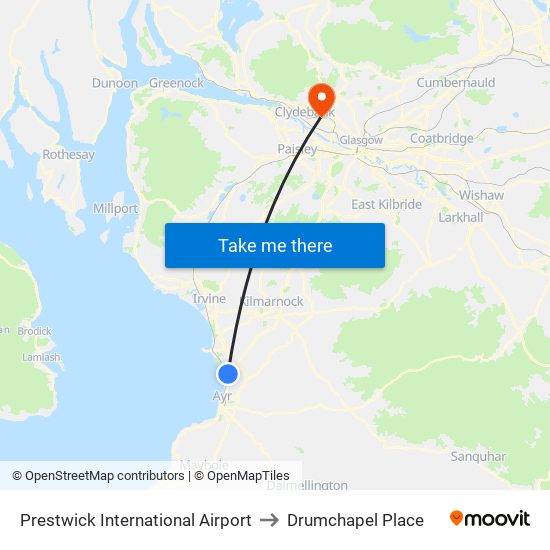 Prestwick International Airport to Prestwick International Airport map