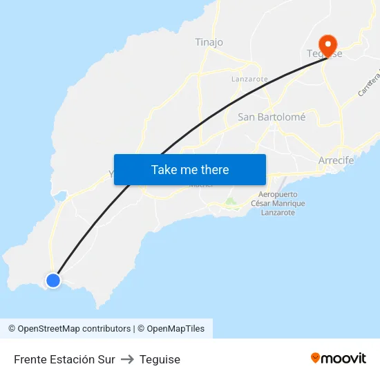 Frente Estación Sur to Teguise map