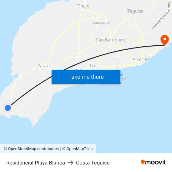Residencial Playa Blanca to Costa Teguise map