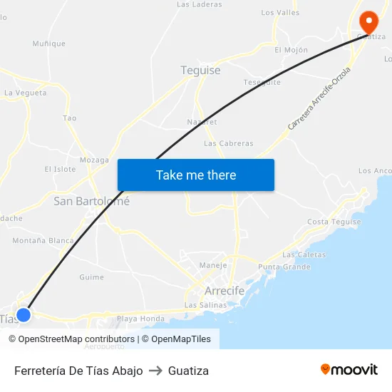 Ferretería De Tías Abajo to Guatiza map