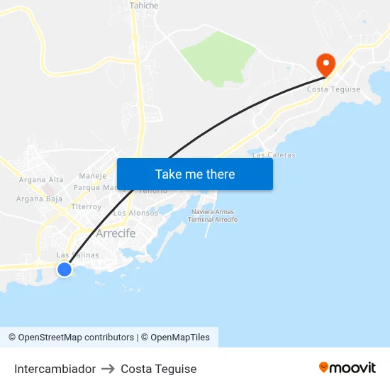 Intercambiador to Costa Teguise map