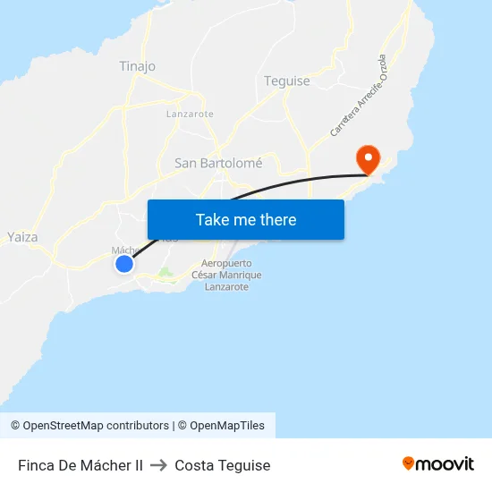 Finca De Mácher II to Costa Teguise map