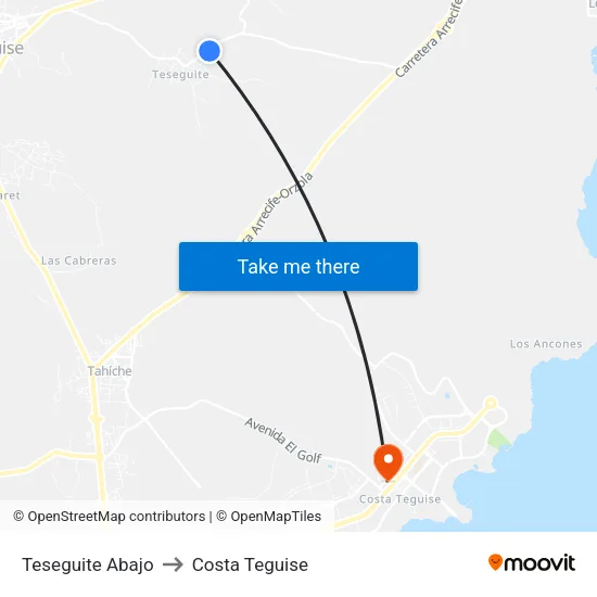 Teseguite Abajo to Costa Teguise map