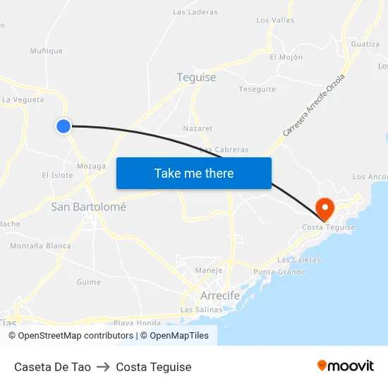 Caseta De Tao to Costa Teguise map