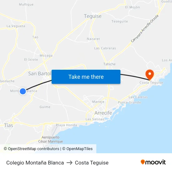 Colegio Montaña Blanca to Costa Teguise map