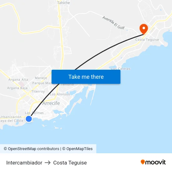 Intercambiador to Costa Teguise map