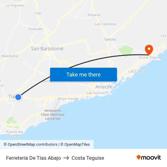 Ferretería De Tías Abajo to Costa Teguise map