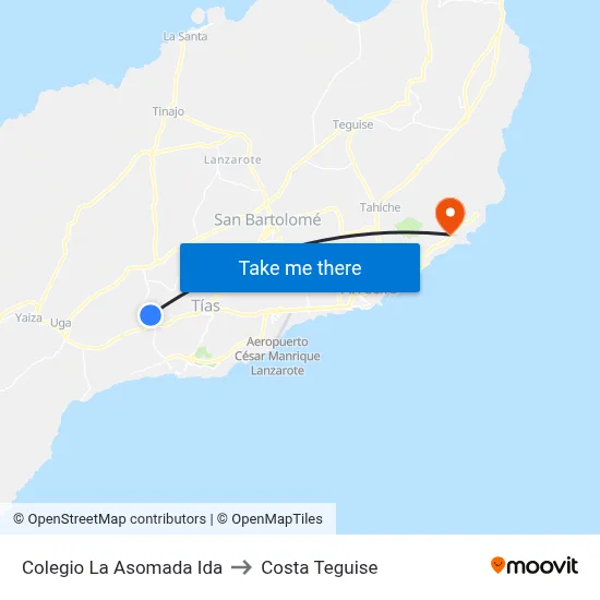 Colegio La Asomada Ida to Costa Teguise map