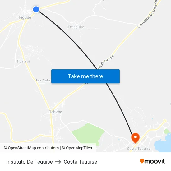 Instituto De Teguise to Costa Teguise map
