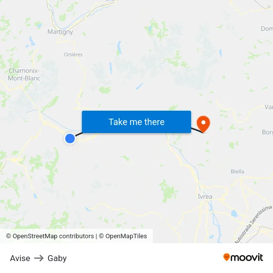 Avise to Gaby map