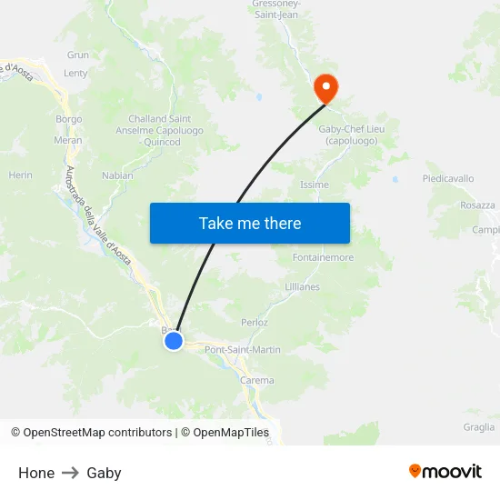 Hone to Gaby map
