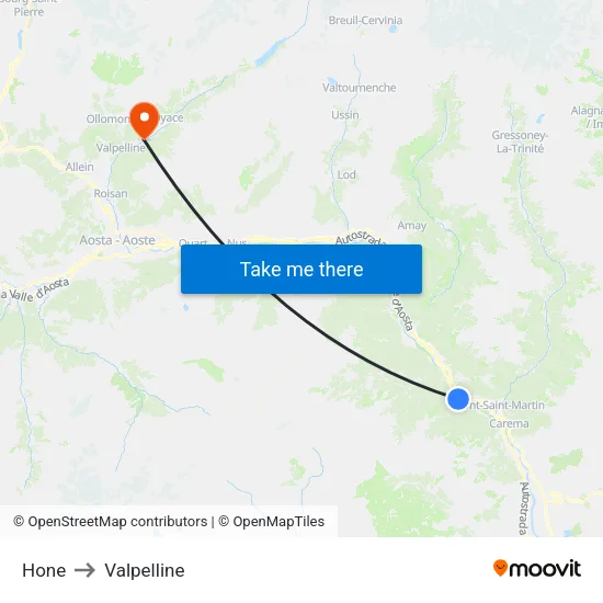 Hone to Valpelline map