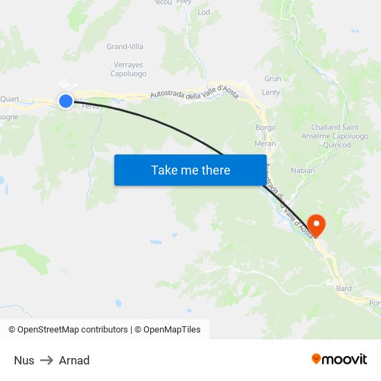 Nus to Arnad map