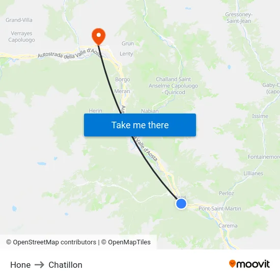 Hone to Chatillon map