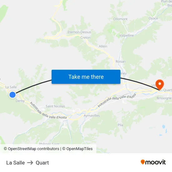 La Salle to Quart map