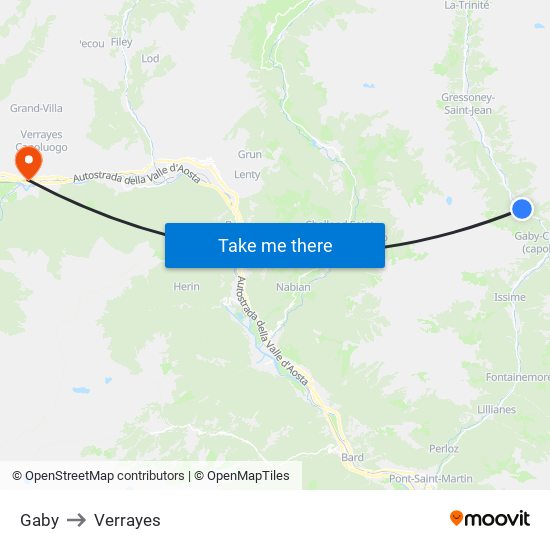 Gaby to Verrayes map