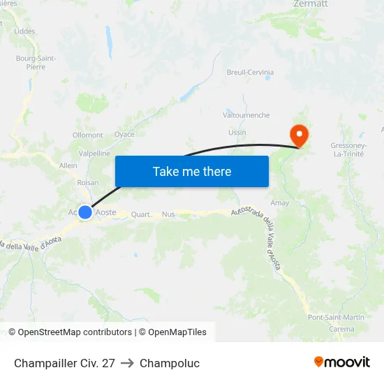 27 Champailler Street to Champoluc map