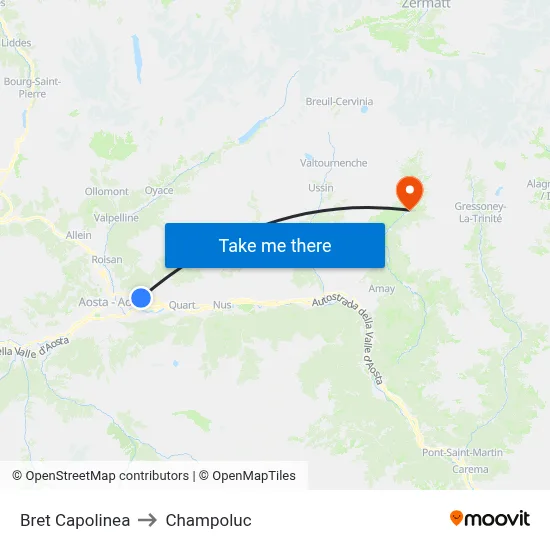 Bret Terminal to Champoluc map