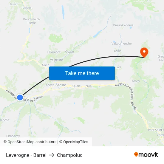 Leverogne - Barrel to Champoluc map