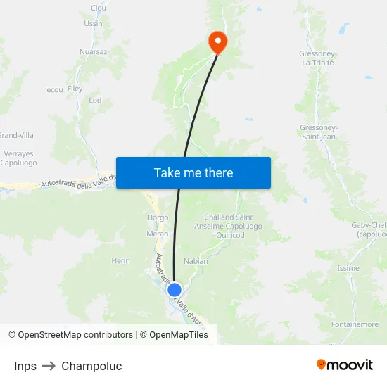 Inps to Champoluc map