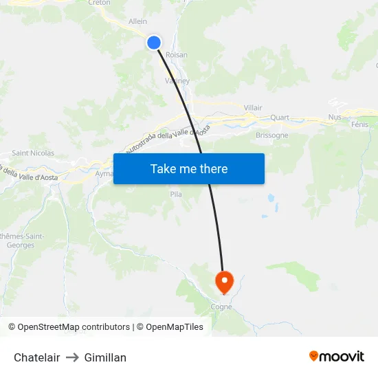 Chatelair to Gimillan map