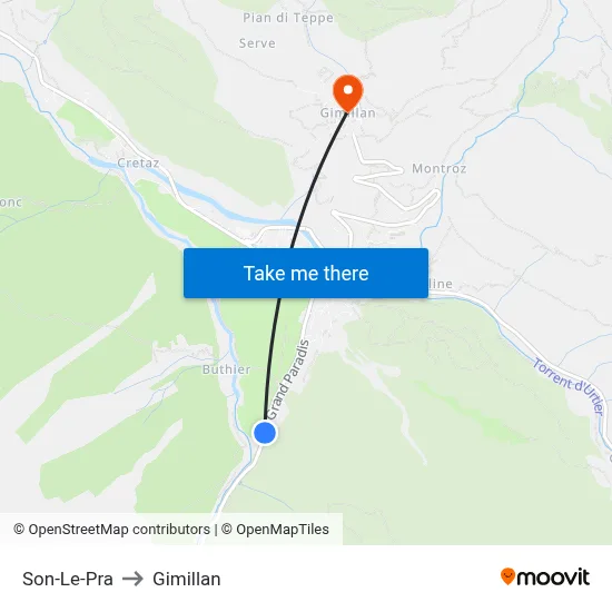 Son-Le-Pra to Gimillan map