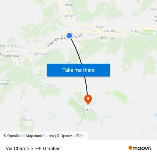Chamolé Street to Gimillan map