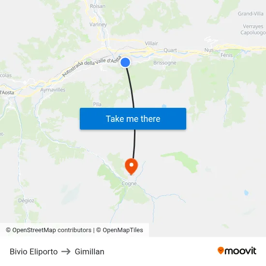 Heliport Junction to Gimillan map