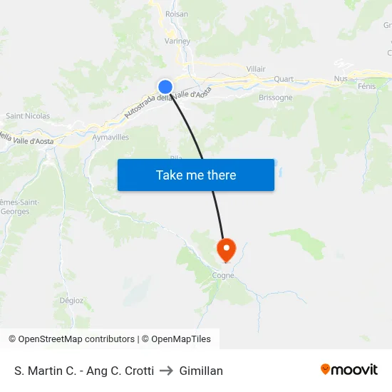 St. Martin C. - Ang C. Crotti to Gimillan map