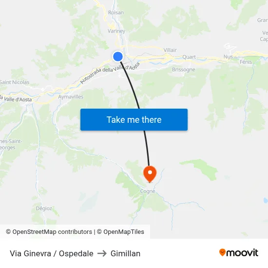 Geneva Street / Hospital to Gimillan map