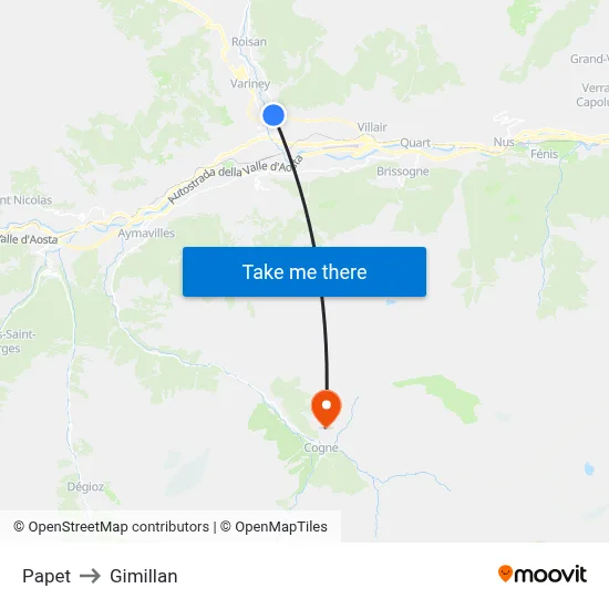 Papet to Gimillan map