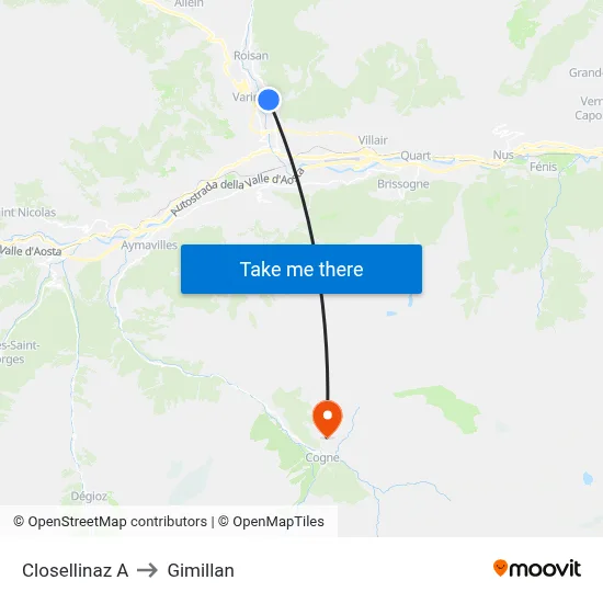 Closellinaz A to Gimillan map