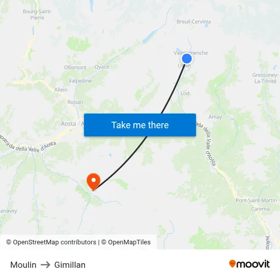 Moulin to Gimillan map
