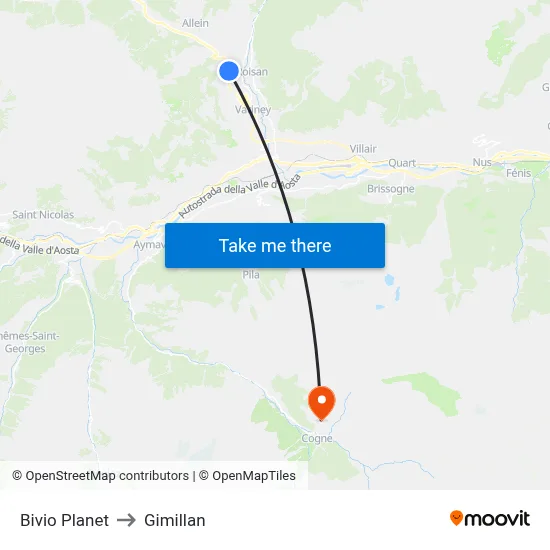 Planet Junction to Gimillan map