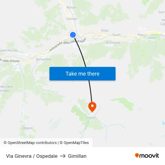 Geneva Street / Hospital to Gimillan map