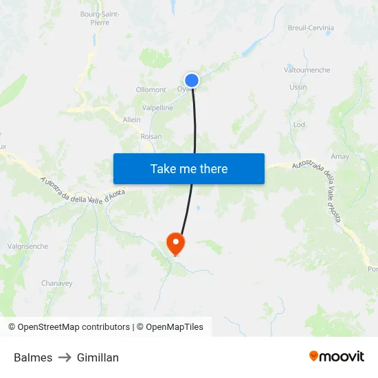 Balmes to Gimillan map